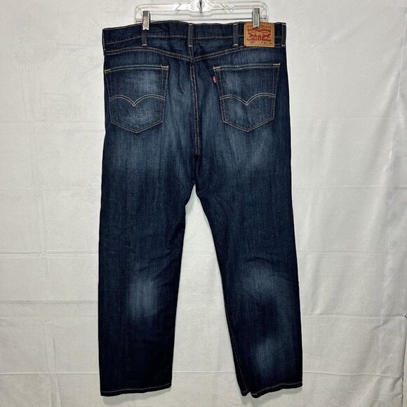 Levi's 505 Regular Fit Straight Leg Blue Denim High-Rise Jeans Size 40x30 - Picture 5 of 9
